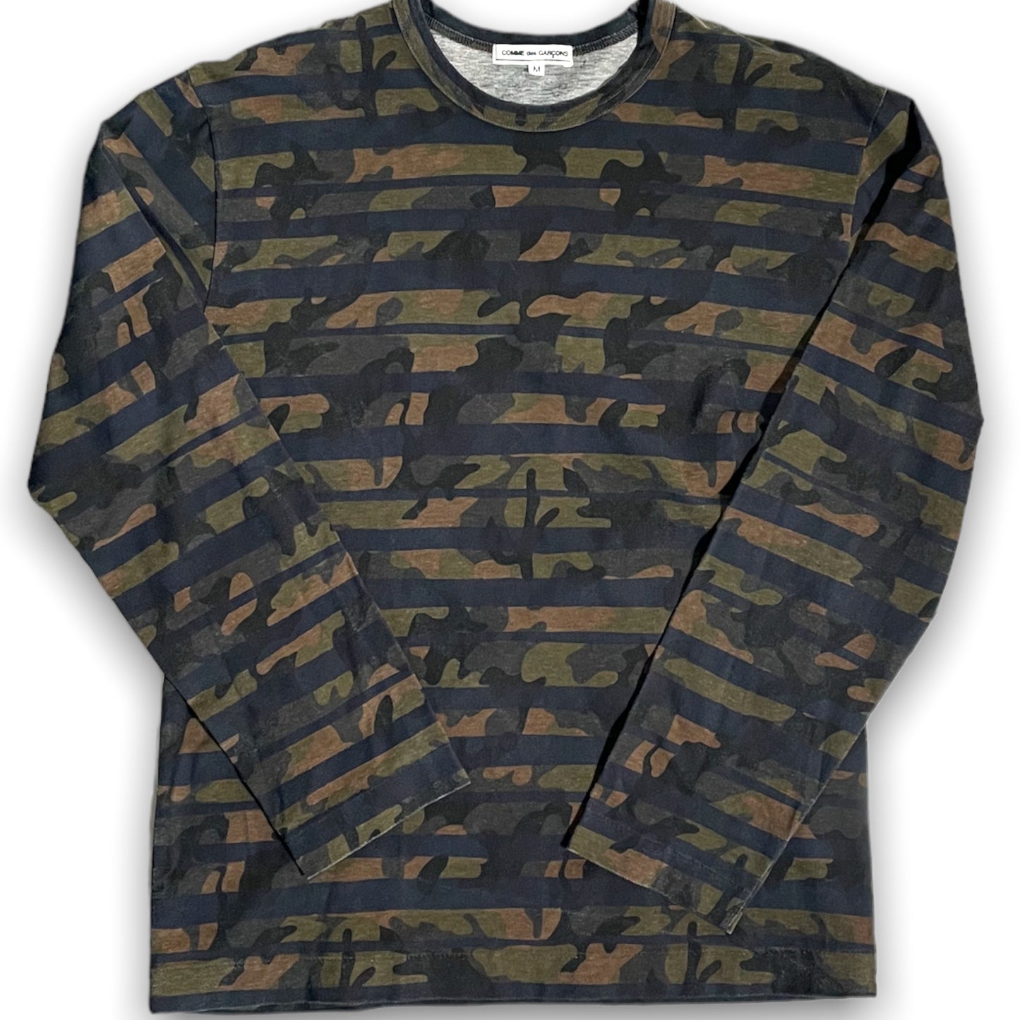 COMME DES GARCONS CAMO X STRIPE LONG SLEEVE