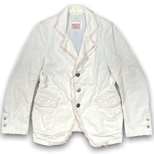 MARITHE FRANCOIS GIRBAUD WHITE DENIM BLAZER