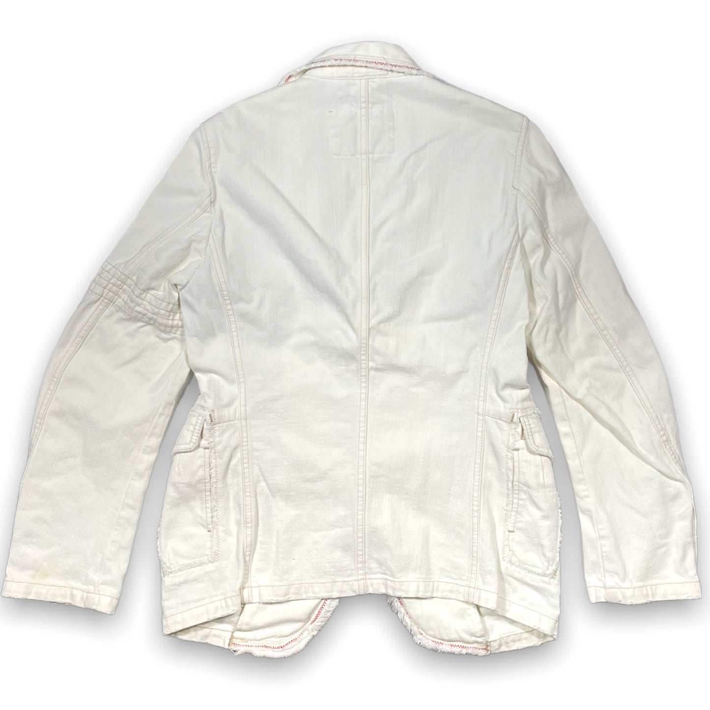 MARITHE FRANCOIS GIRBAUD WHITE DENIM BLAZER